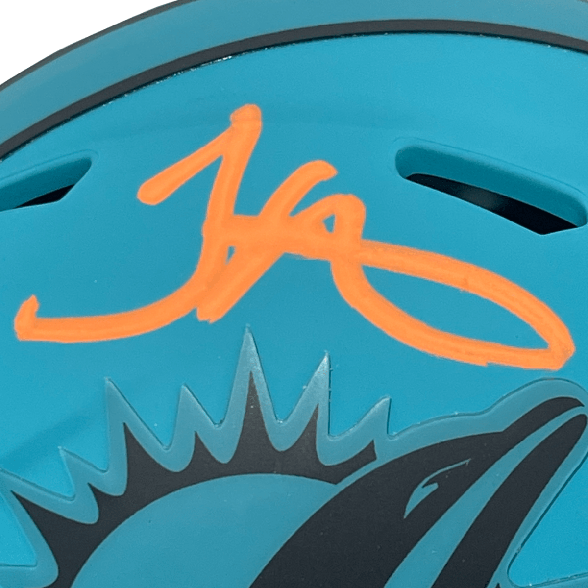 Tyreek Hill Signed Miami Dolphins Rave Mini Helmet Beckett Witness BAS COA