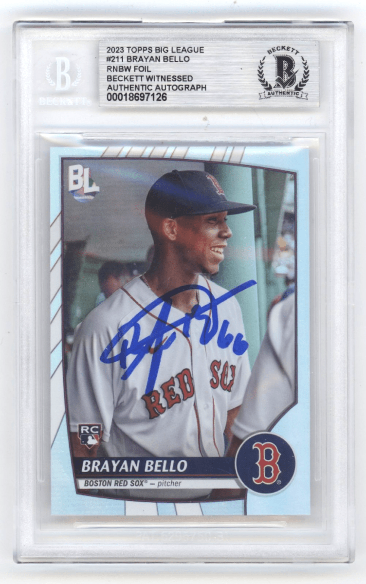 Brayan Bello 2023 Topps Big League #211 Rainbow Foil Signed RC Beckett BAS Auto