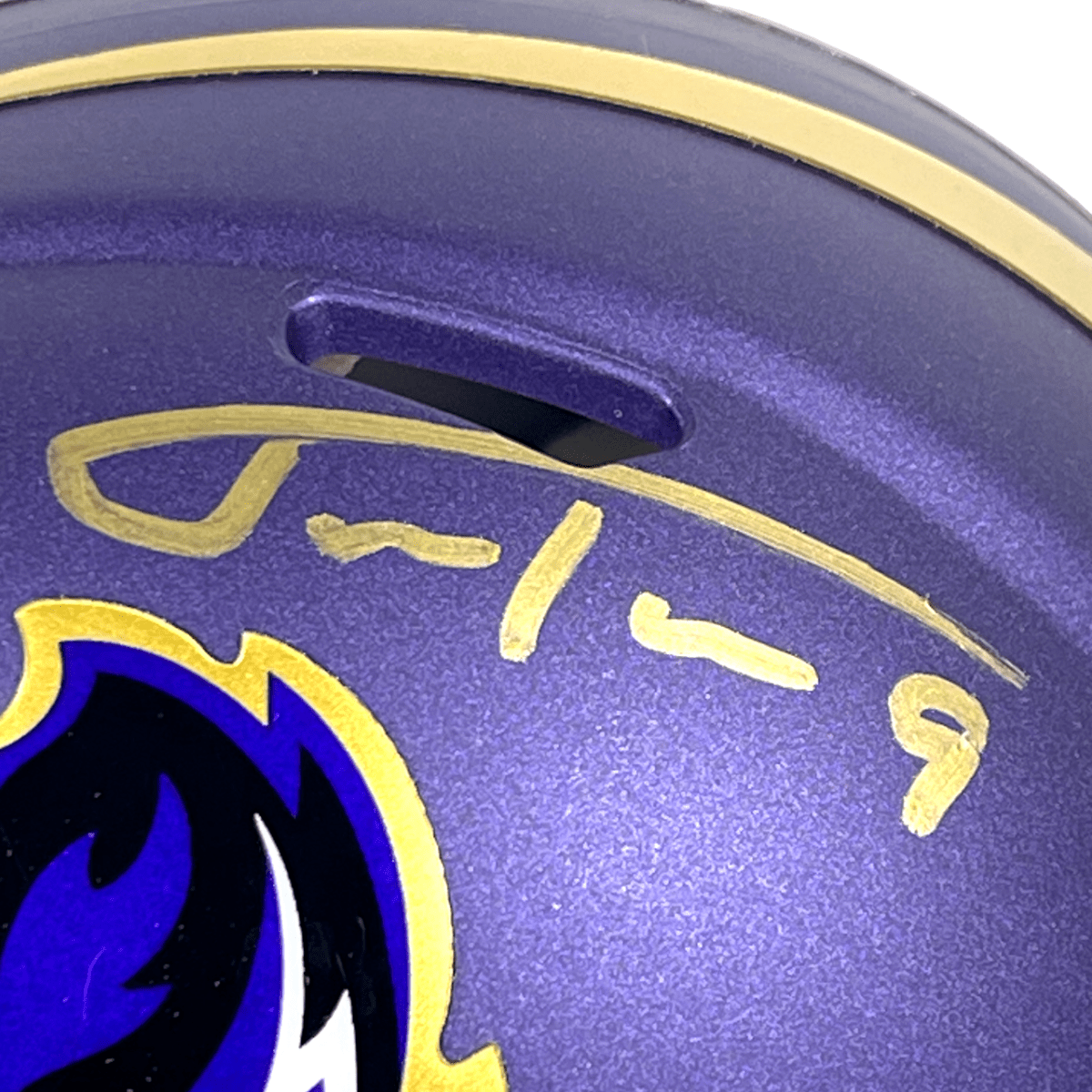 Justin Tucker Signed Ravens Alt 2024 Mini Helmet Beckett Witness BAS COA