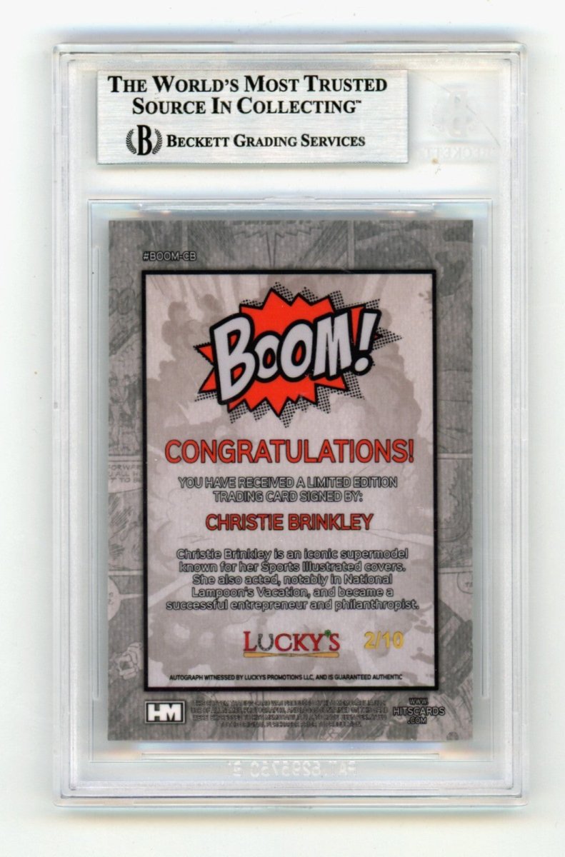 Christie Brinkley 2024 Hits Memorabilia BOOM Silver /10 Signed BGS BAS Auto