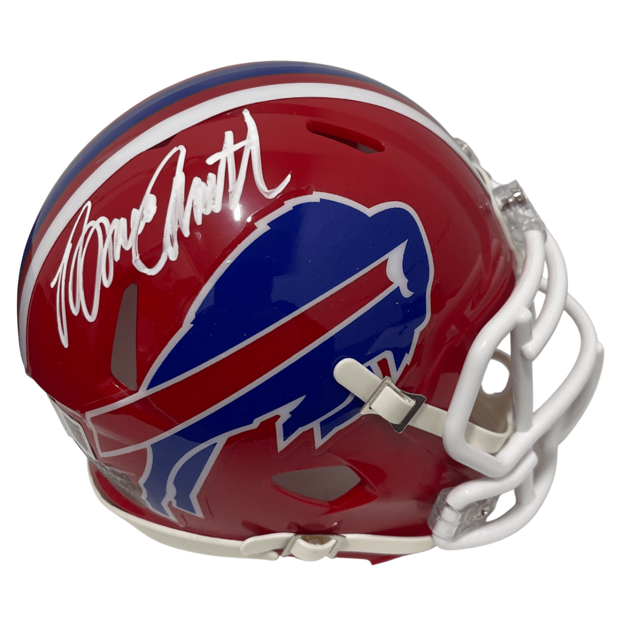 Bruce Smith Signed Buffalo Bills TB Mini Helmet Beckett Witness BAS COA
