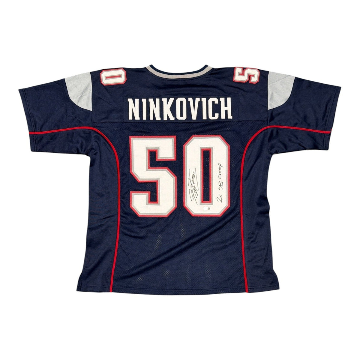 Rob Ninkovich Signed Patriots Custom Jersey w/ 2x SB Champ Beckett Wit BAS COA