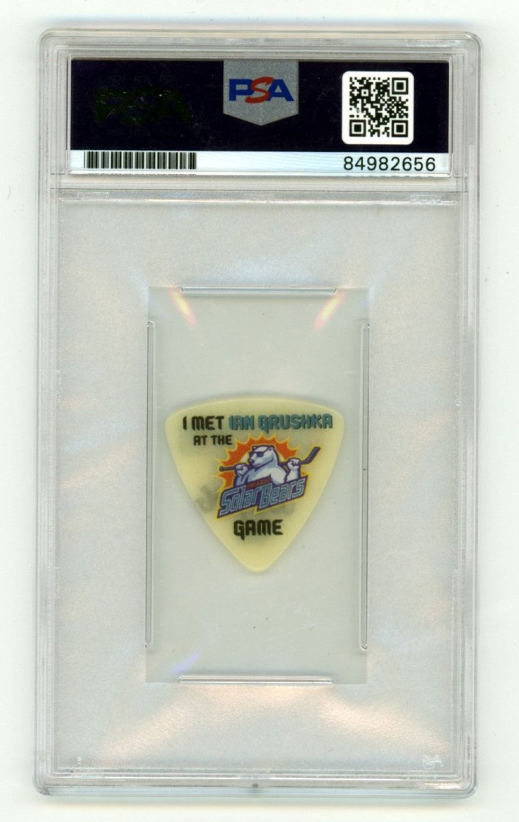 Ian Grushka New Found Glory Orlando Solar Bears Signed Guitar Pick PSA AUTHENTIC