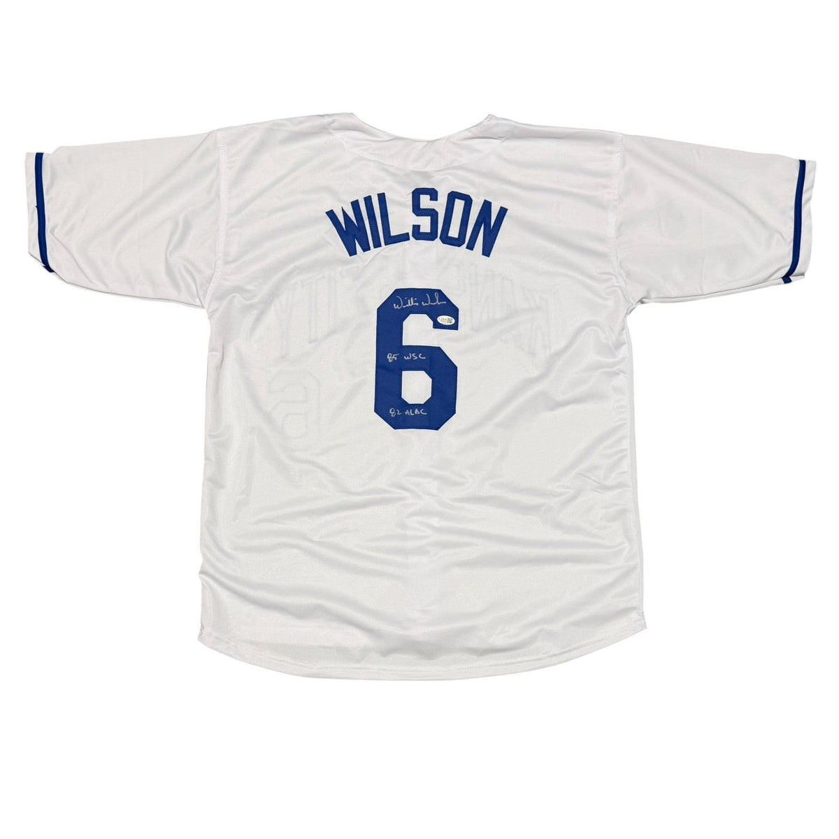 Willie Wilson Signed Kansas City Royals Custom Jersey w/ 2 Ins JSA Witness COA