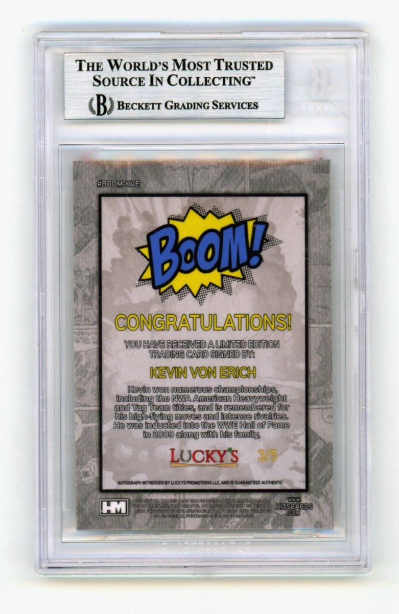 Kevin Von Erich 2024 Hits Memorabilia BOOM Gold /5 Signed BGS BAS Auto