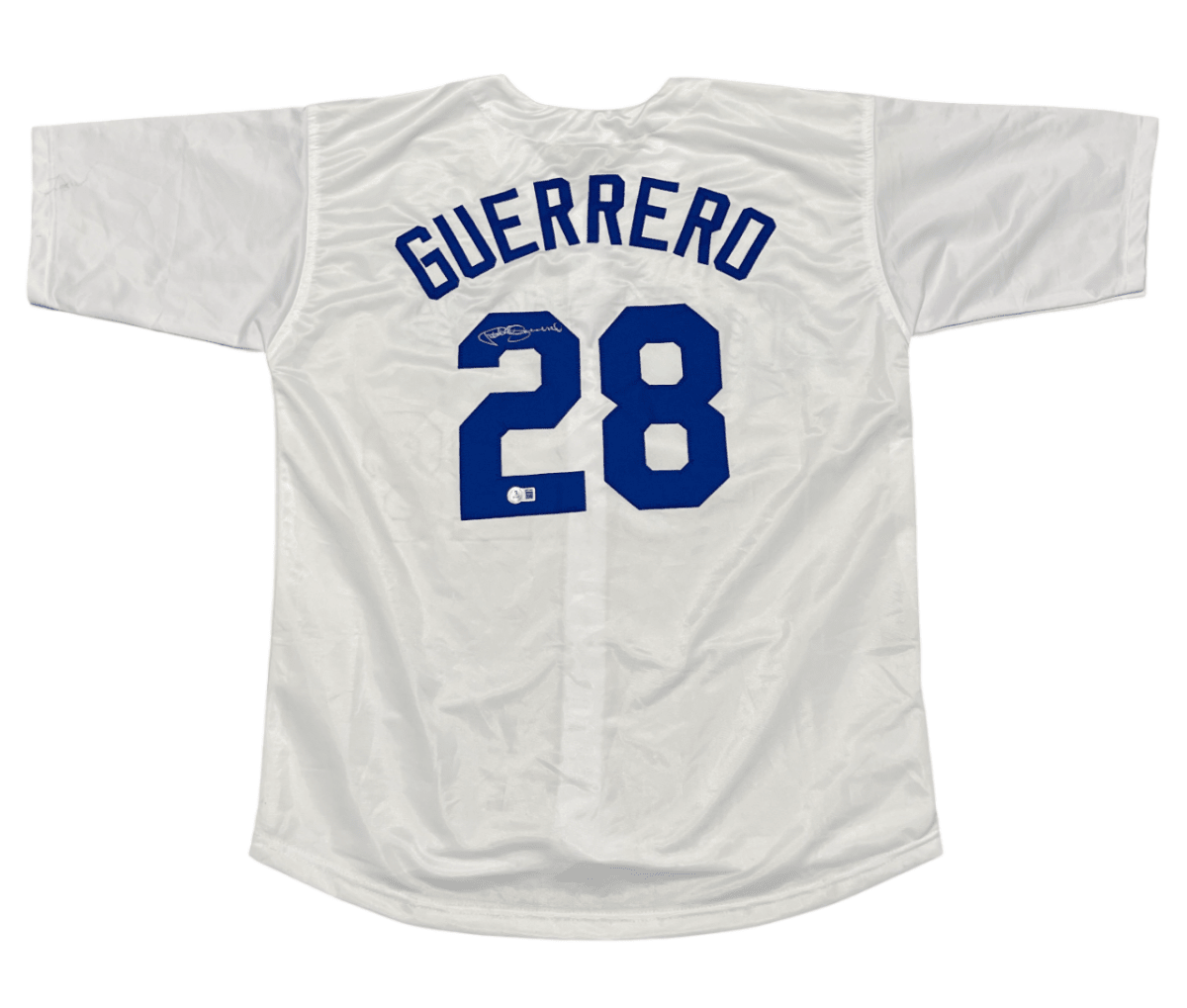 Pedro Guerrero Signed Los Angeles Dodgers Custom Jersey Beckett Witness BAS COA