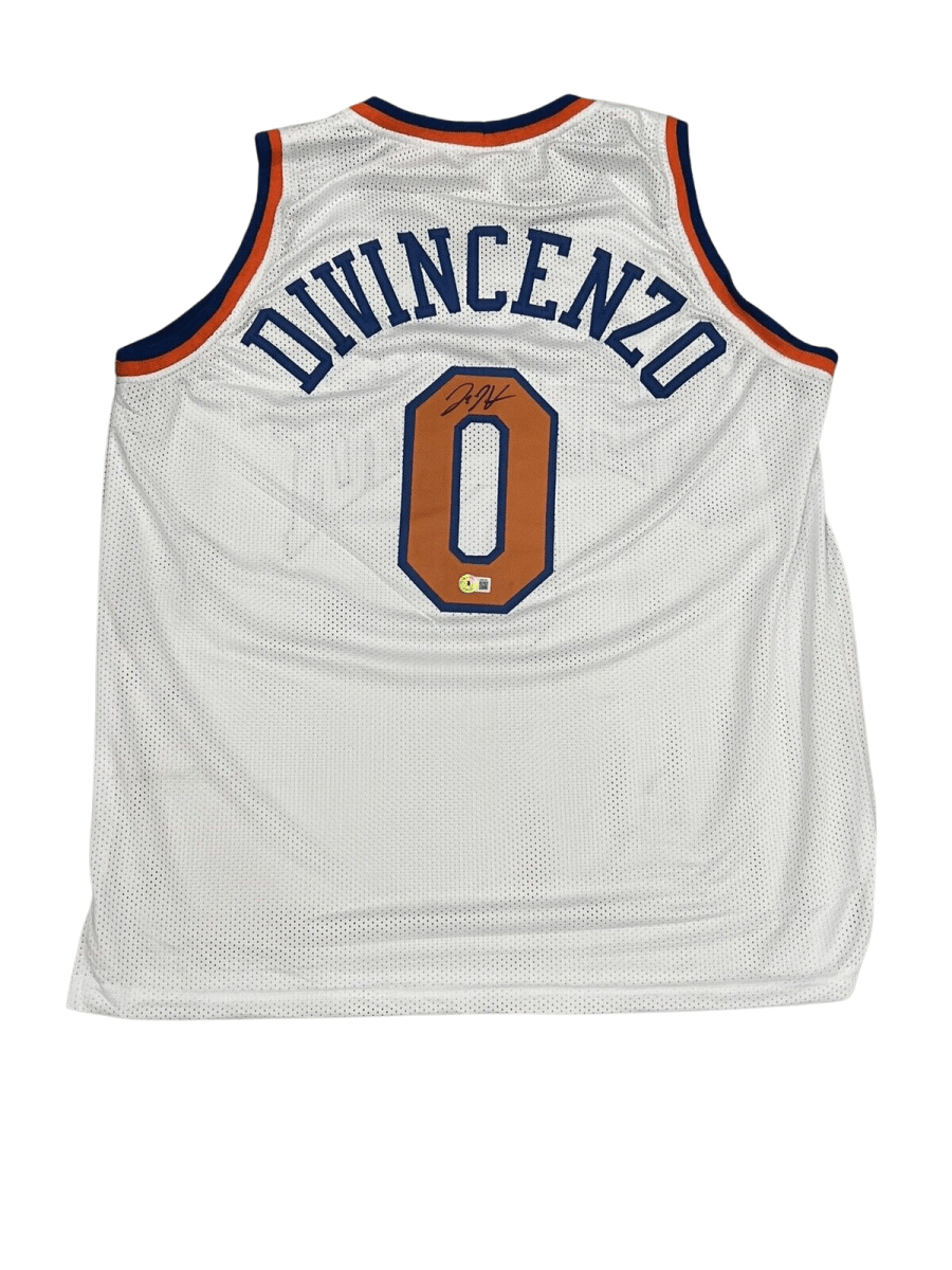 Donte DiVincenzo Signed New York Knicks Custom Jersey Beckett Witness BAS COA