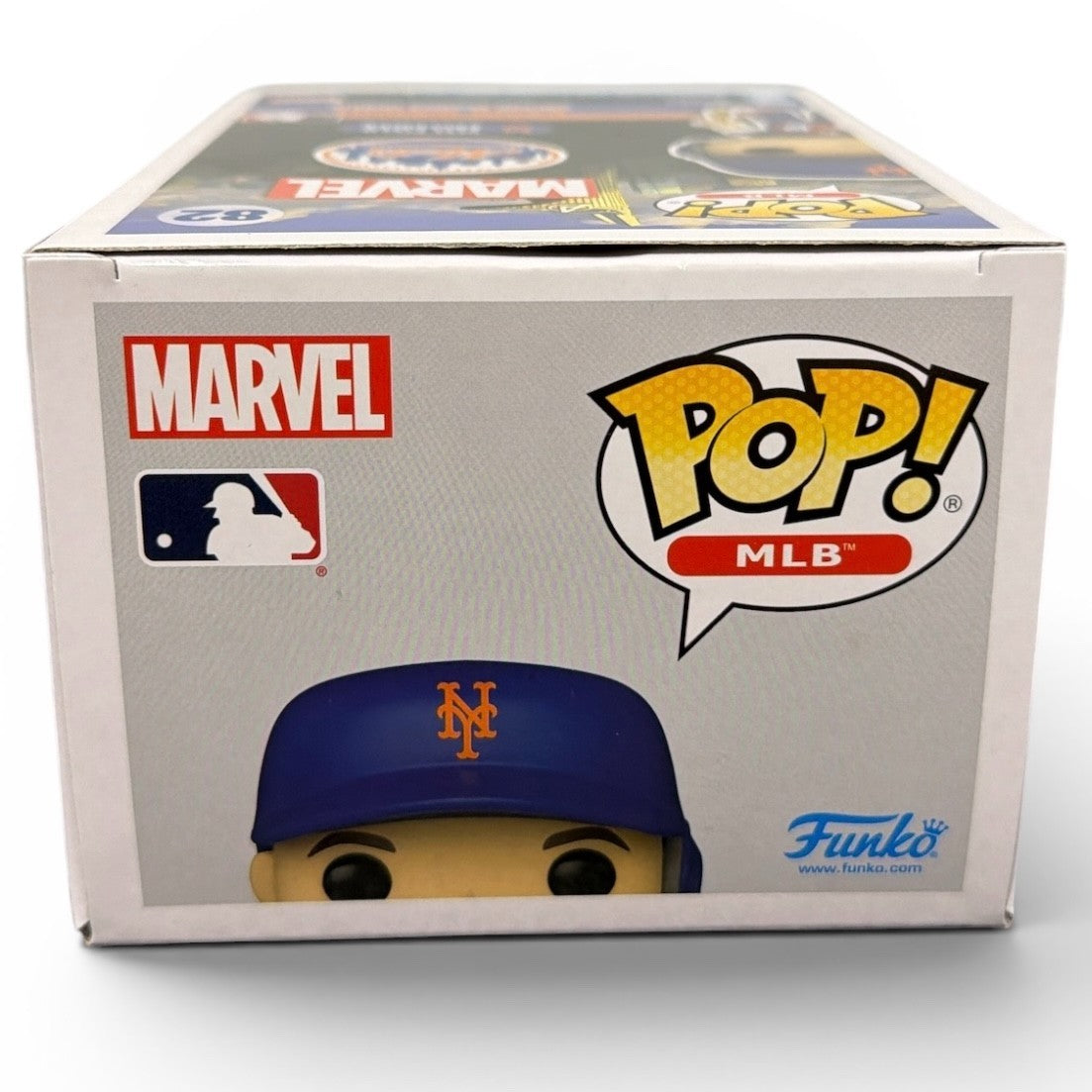 David Wright Signed Citi Field SGA Funko Pop #82 w/ Captain America Insc JSA COA