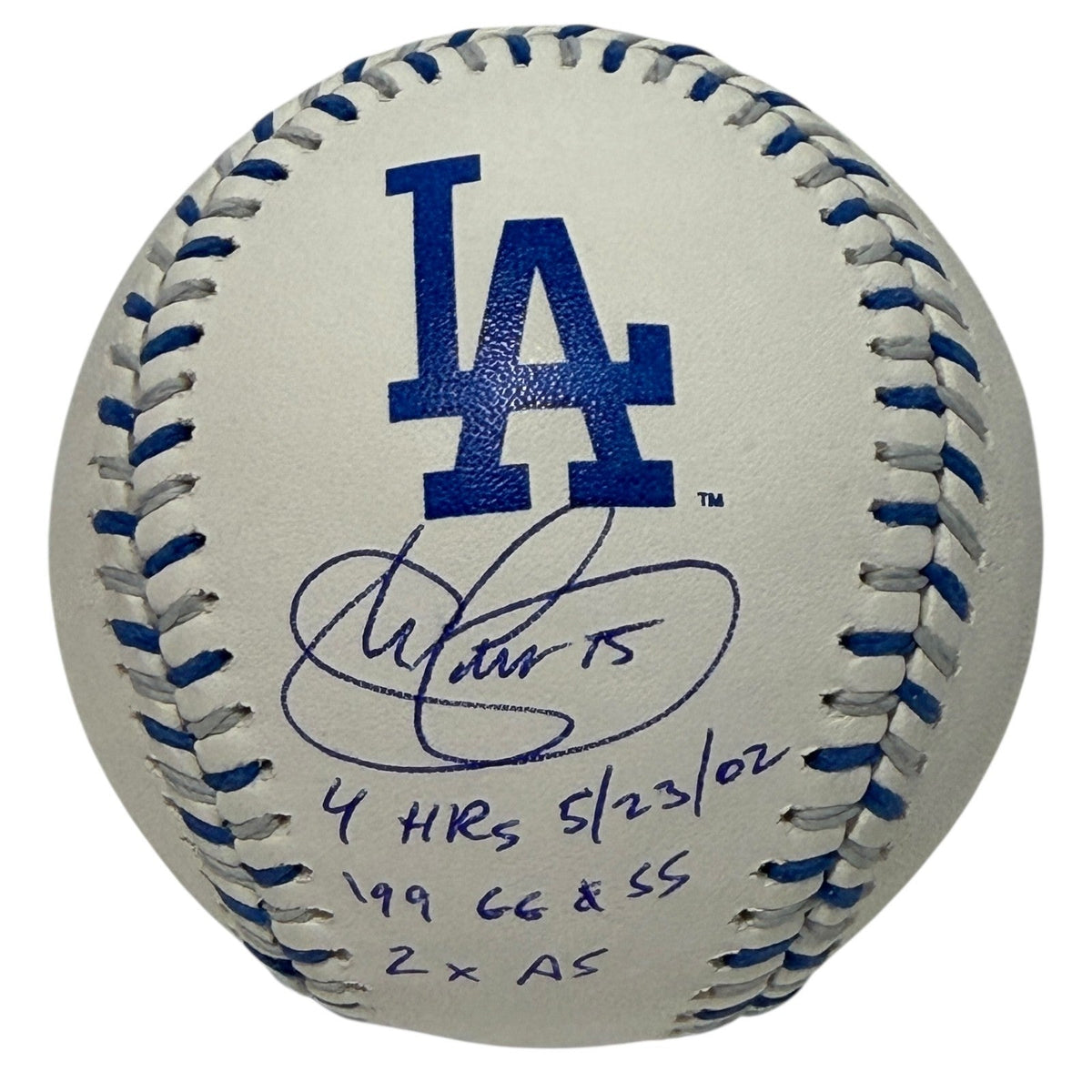 Shawn Green Signed Autographed Dodgers Logo Baseball w/ 3 Insc JSA Witness COA