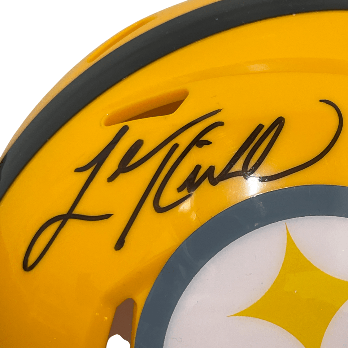 Levon Kirkland Signed Steelers Gold 75th Ann Mini Helmet Beckett W BAS COA