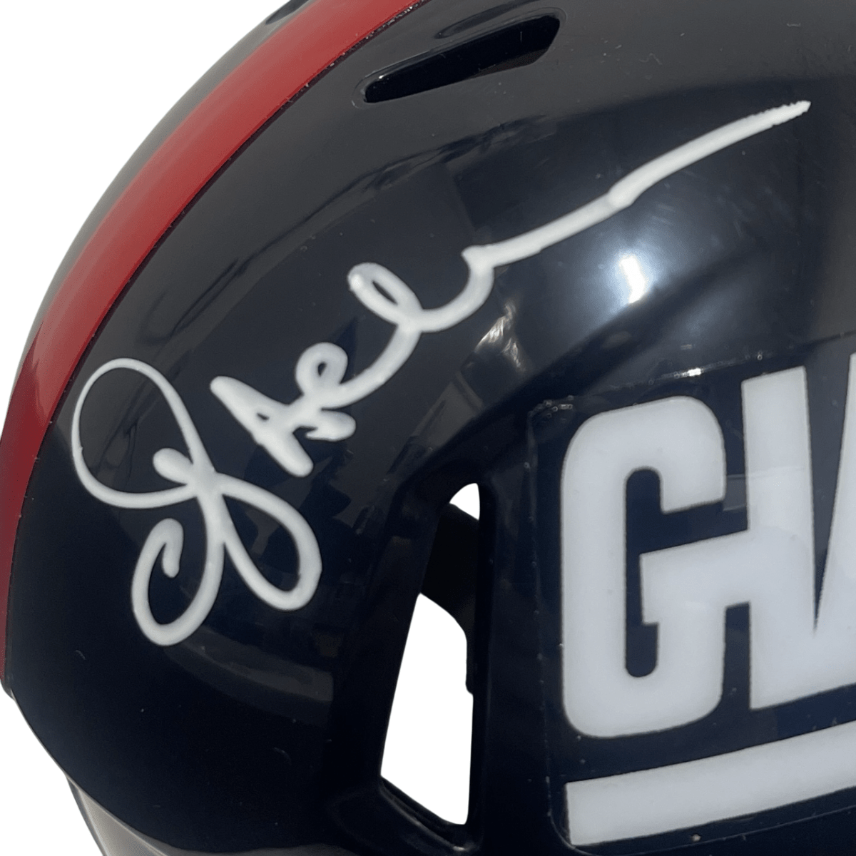 Ottis Anderson Signed Giants TB Mini Helmet Beckett Witness BAS COA