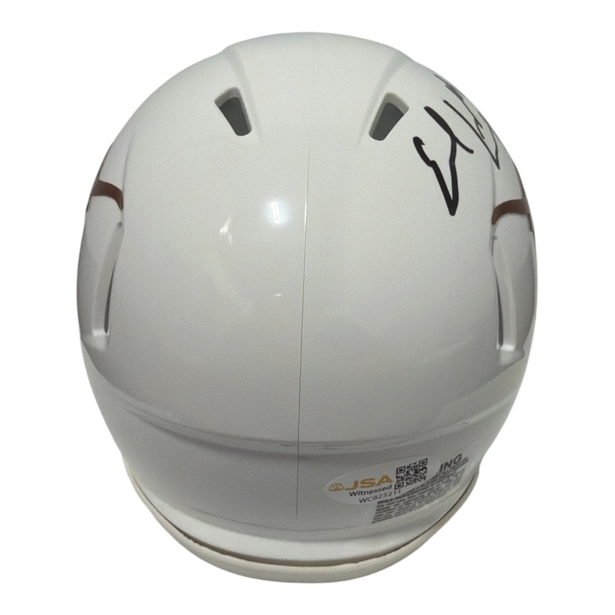 Earl Campbell &amp; Ricky Williams Signed Texas Mini Helmet w/ HT Insc JSA Wit COA