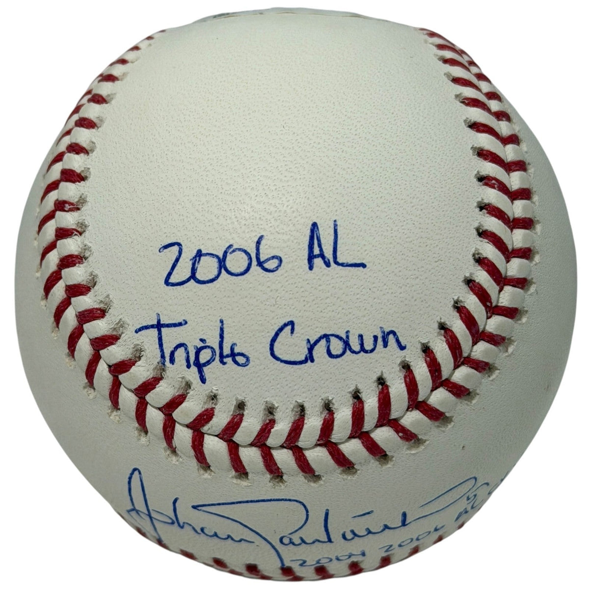 Johan Santana Signed Autographed ROMLB Baseball w/ 4 Stat Inscs JSA COA NY Mets