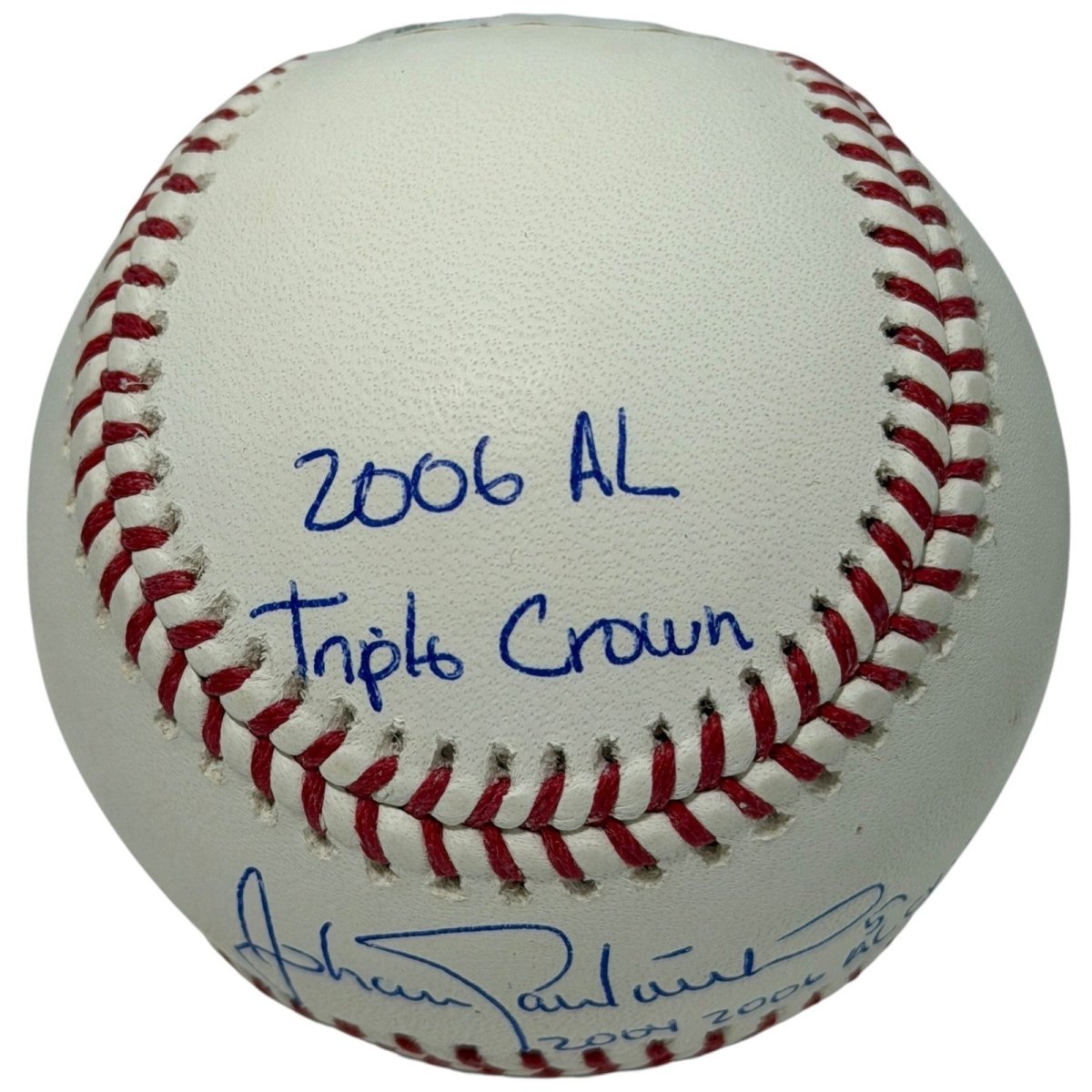 Johan Santana Signed Autographed ROMLB Baseball w/ 4 Stat Inscs JSA COA NY Mets