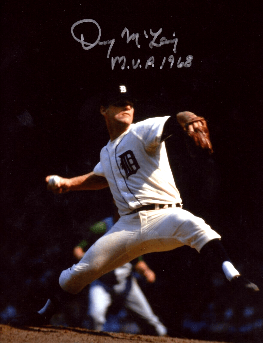 Denny McLain Signed Autographed Tigers 8x10 Photo w/ MVP 1968 LSCM COA #3