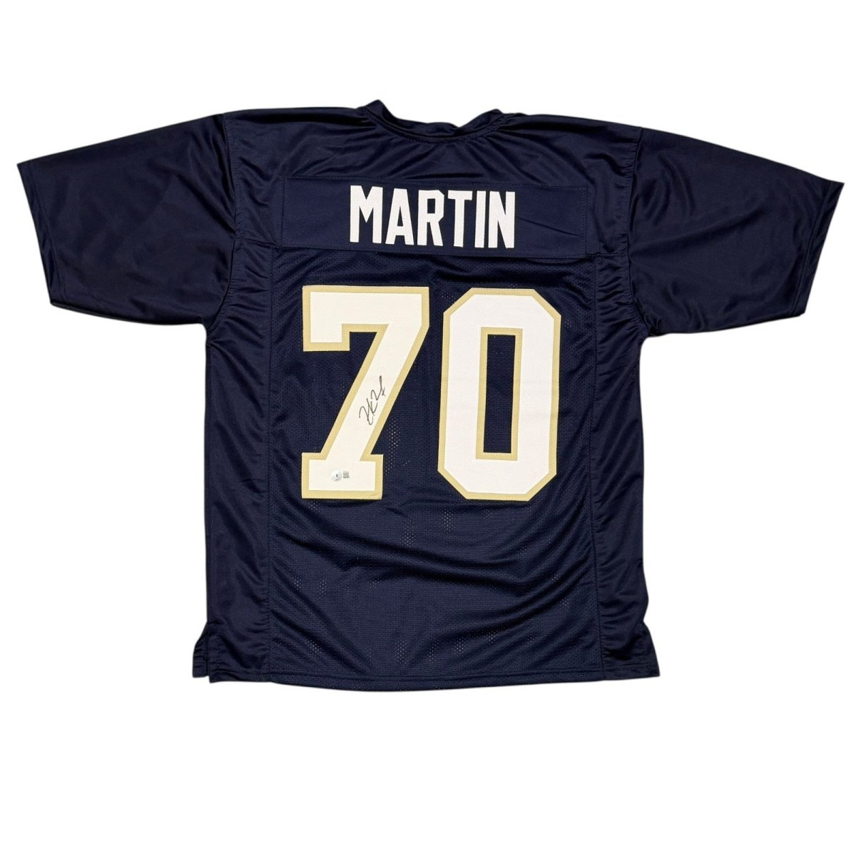 Zack Martin Signed Notre Dame Custom Jersey Beckett Witness BAS COA