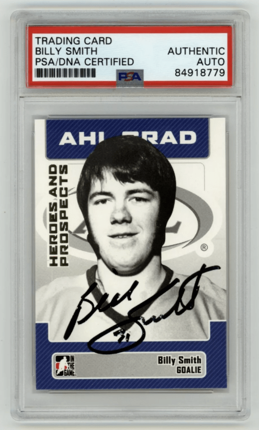 Billy Smith 2006-07 ITG Heroes and Prospects #20 Signed PSA Auth Auto Black HOF