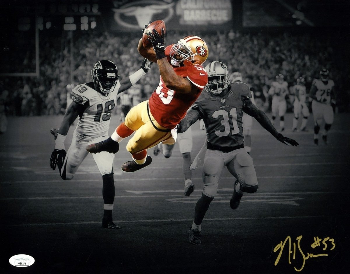 Navarro Bowman Signed San Francisco 49ers Pick at the Stick 11x14 Photo JSA COA