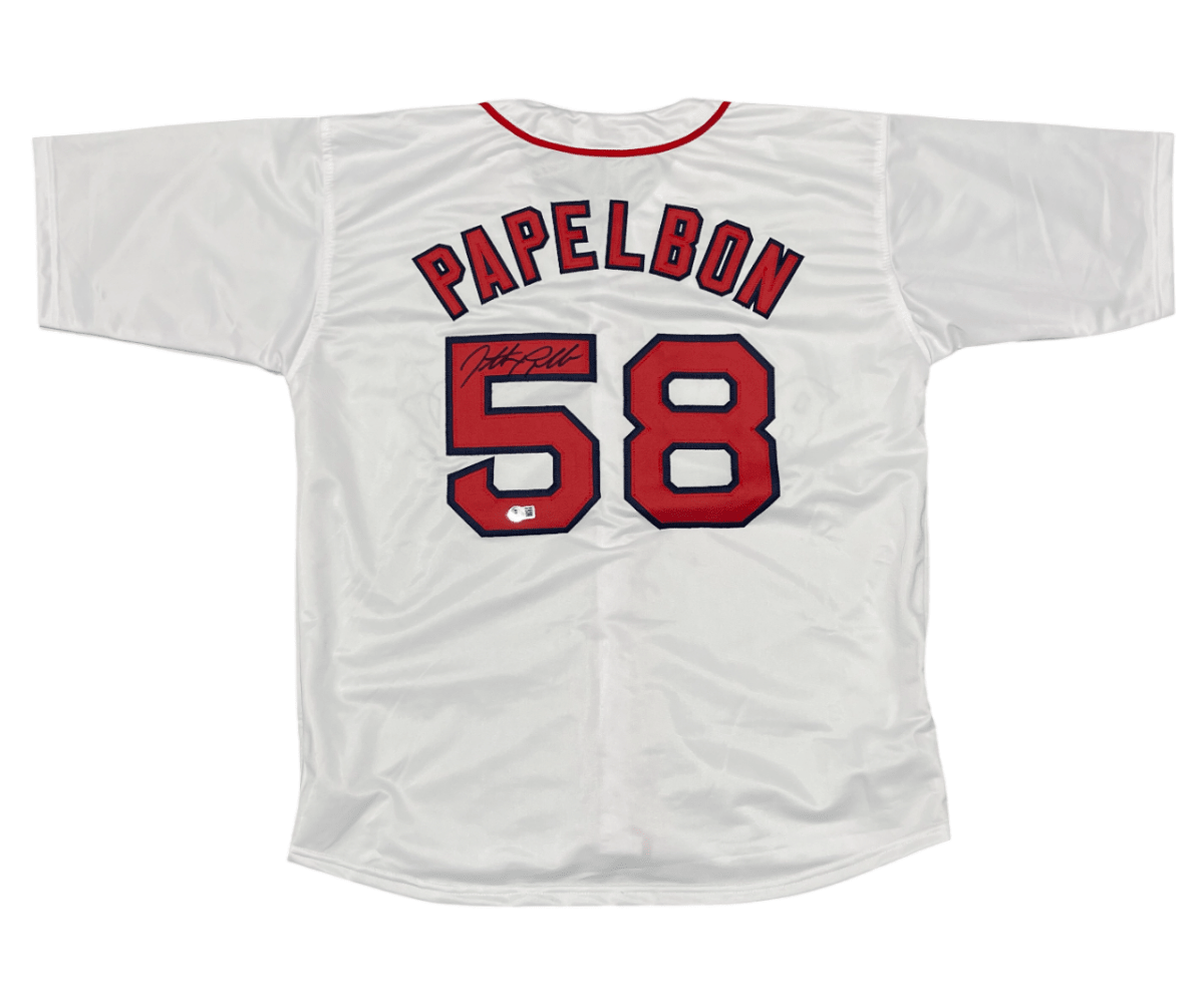 Jonathan Papelbon Signed Boston Red Sox Custom Jersey Beckett Witness BAS COA