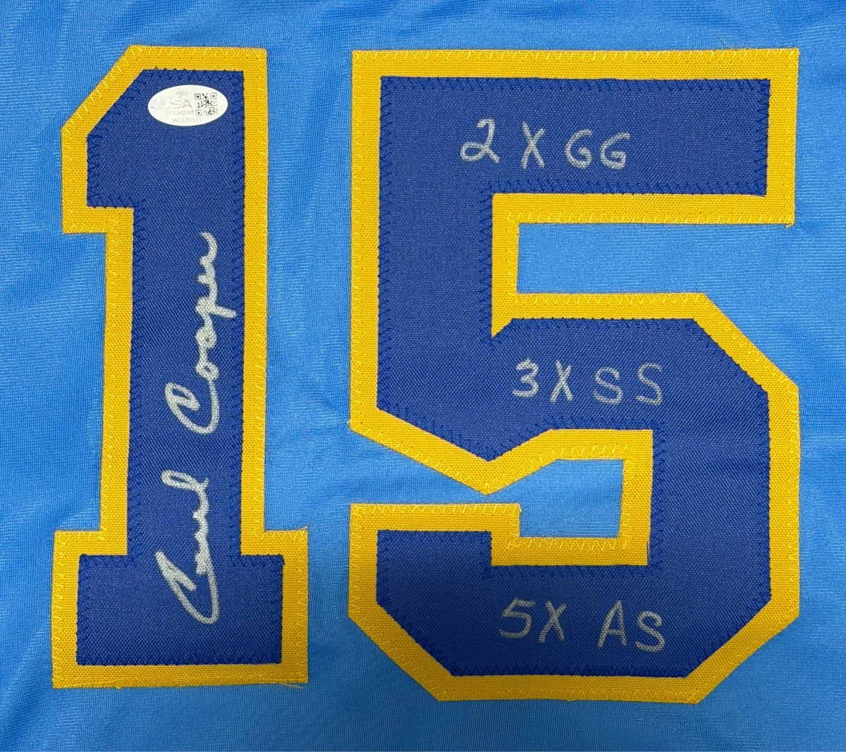 Cecil Cooper Signed Milwaukee Brewers Custom Jersey w/ 3 Insc JSA Witness COA