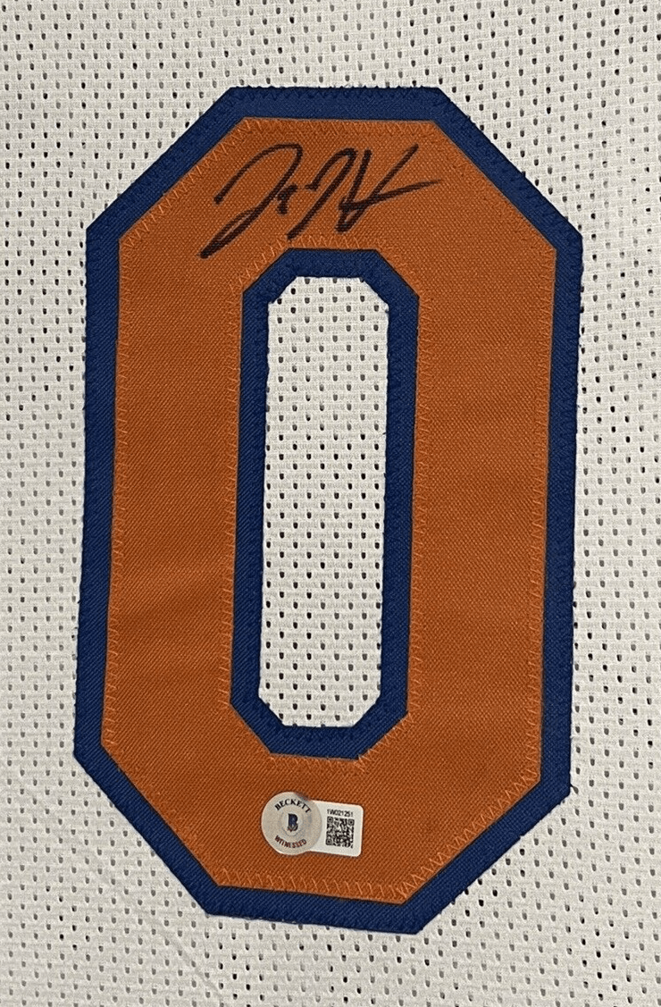 Donte DiVincenzo Signed New York Knicks Custom Jersey Beckett Witness BAS COA