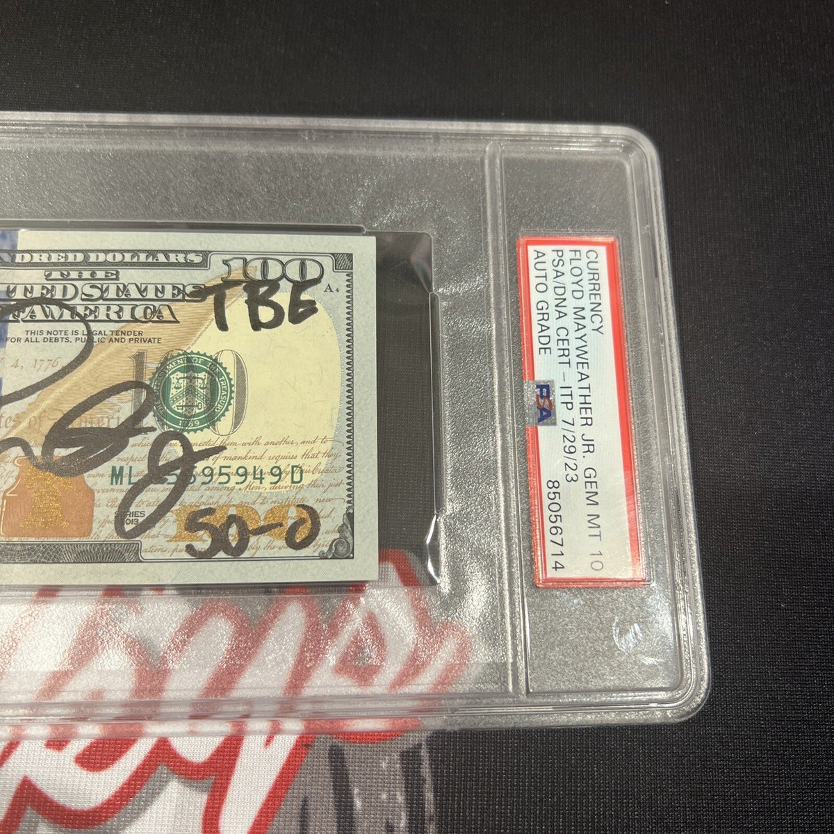 Floyd Mayweather Jr Signed $100 Bill US Currency x4 Inscriptions PSA 10 Auto M