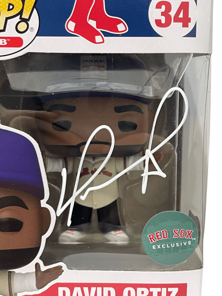 David Ortiz Signed Boston Red Sox Exclusive SGA Funko Pop 34 Beckett Wit BAS COA