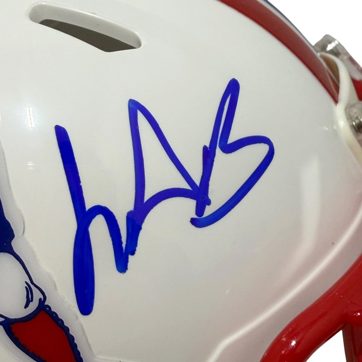 LeGarrette Blount Signed New England Patriots TB Mini Helmet JSA Witness COA