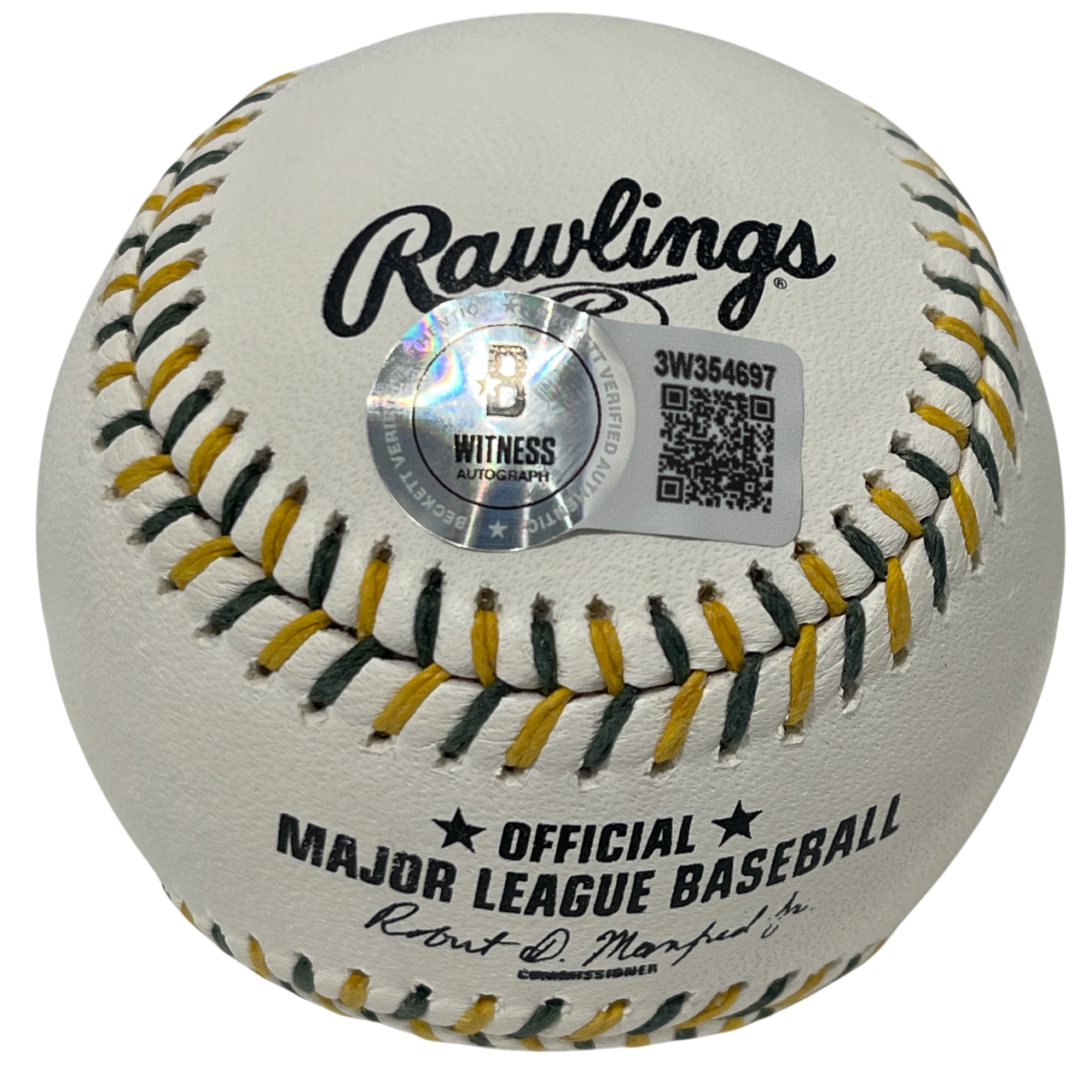 Rollie Fingers Signed Athletics Logo ROMLB Baseball w/ HOF 92 Beckett W BAS COA