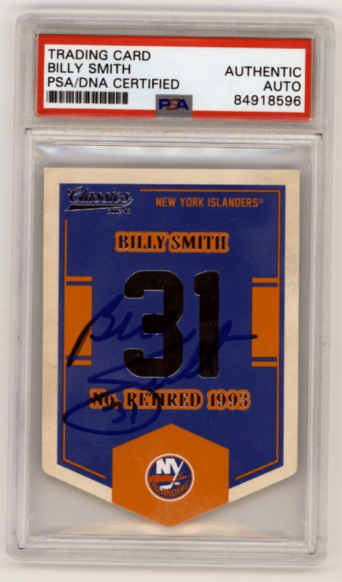 Billy Smith 2012-13 Classics Signature Banner Numbers Signed PSA Auth Auto HOF