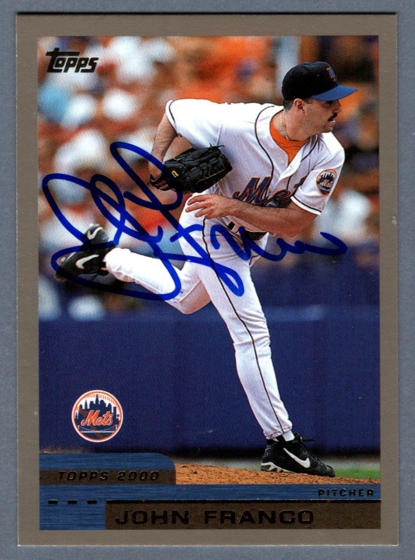 John Franco Signed Autographed 2000 Topps #292 LSCM COA New York Mets