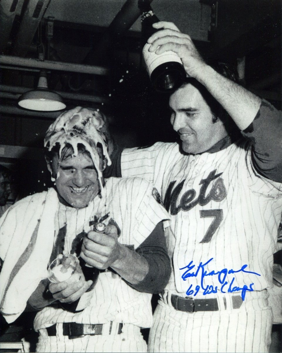 Ed Kranepool Signed New York Mets 8x10 Photo w/ 69 WS Champ LSCM COA #4