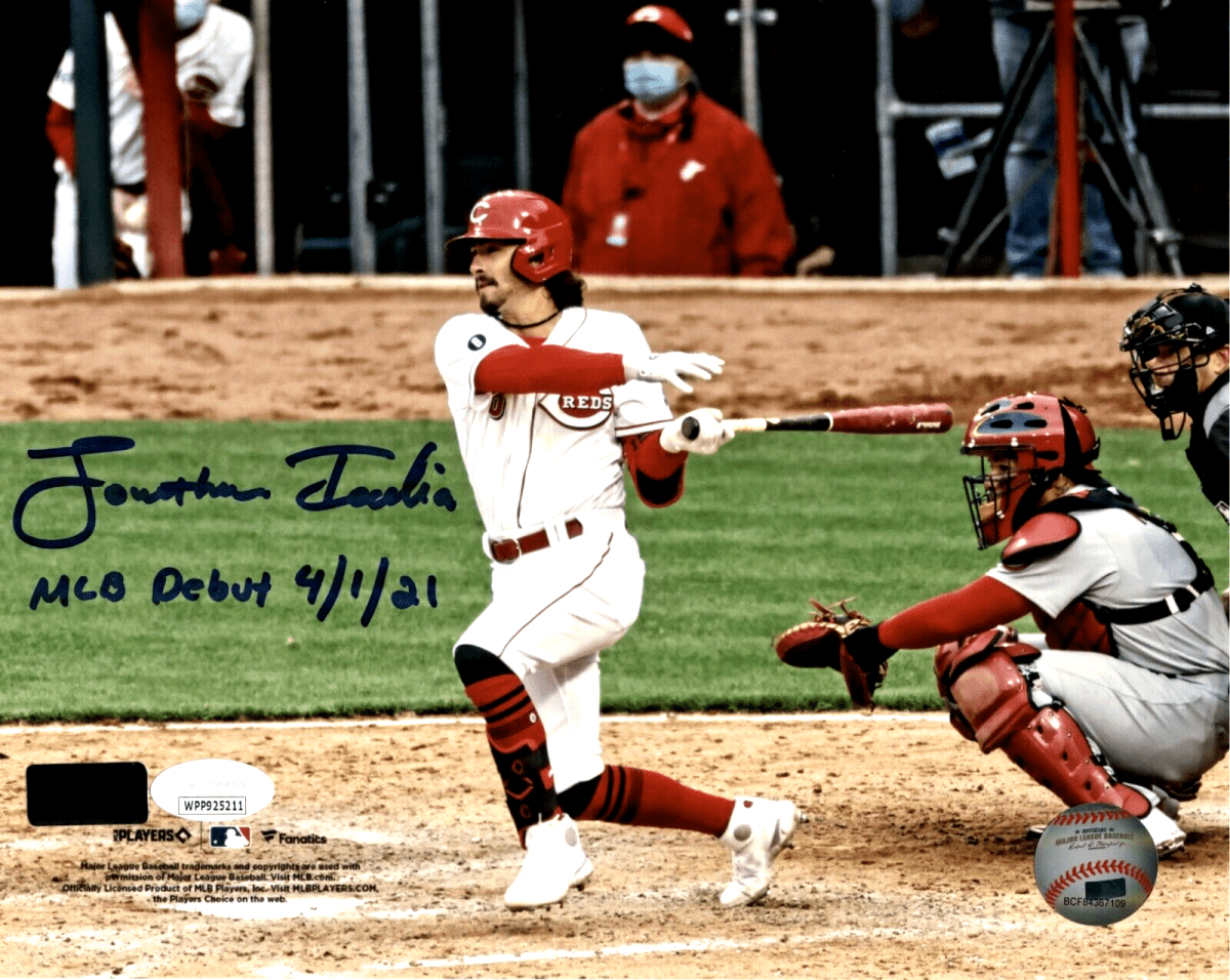 Jonathan India Signed 8x10 Fanatics Photo w/ MLB DEBUT JSA W COA + HOLO