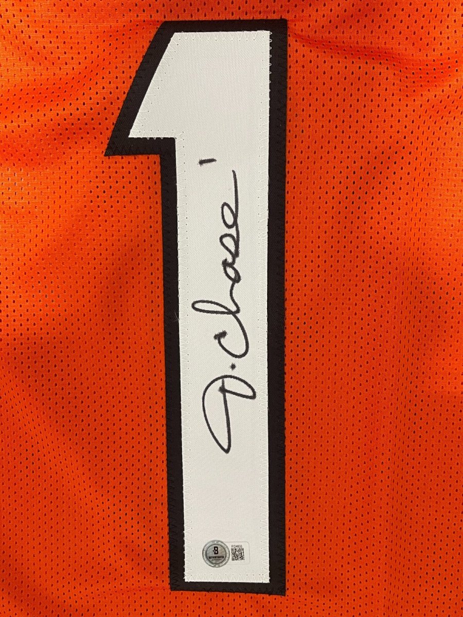 Ja'Marr Chase Signed Cincinnati Bengals Custom Orange Jersey Beckett BAS COA