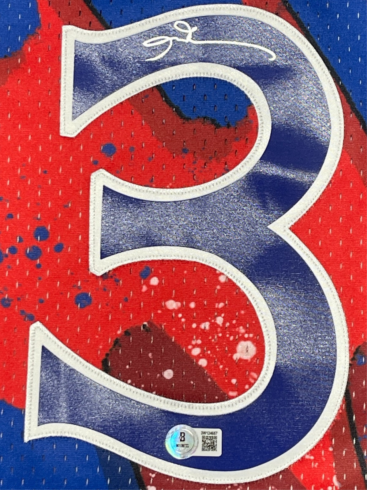 Allen Iverson Signed 76ers Mitchell &amp; Ness Hyper Hoops Jersey Beckett BAS COA