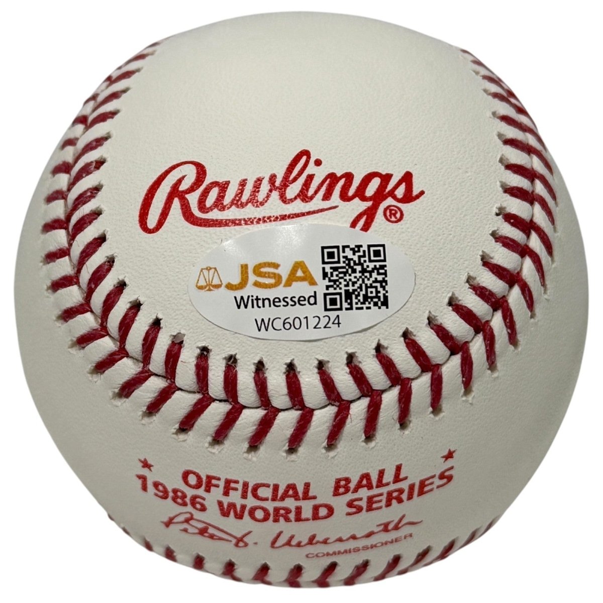 Lee Mazzilli Signed 1986 World Series Baseball w/ 86 WSC Insc JSA Witness COA
