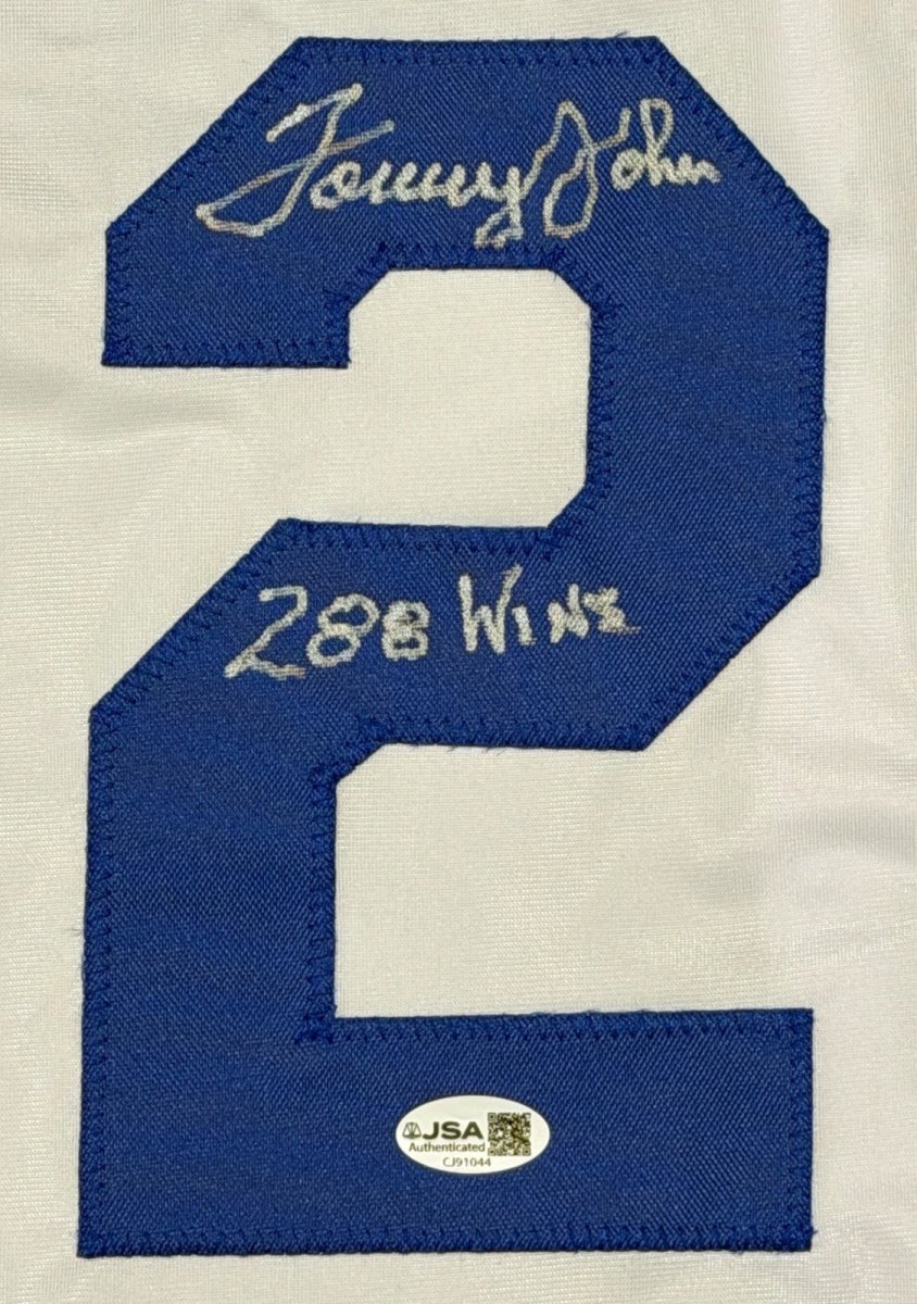 Tommy John Signed Los Angeles Dodgers Custom Jersey w/ 288 Wins JSA Wit. COA