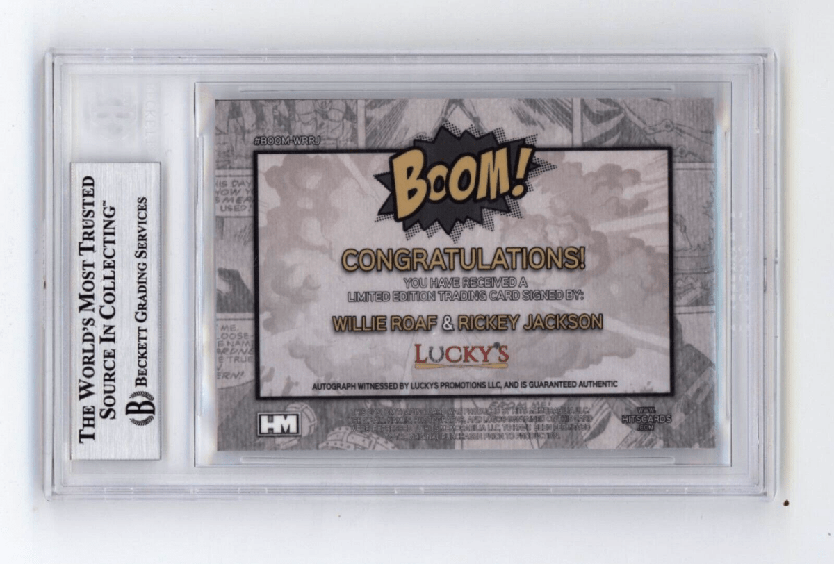 Willie Roaf & Rickey Jackson 2024 Hit BOOM Silver Dual Signed BGS BAS Auto Saint