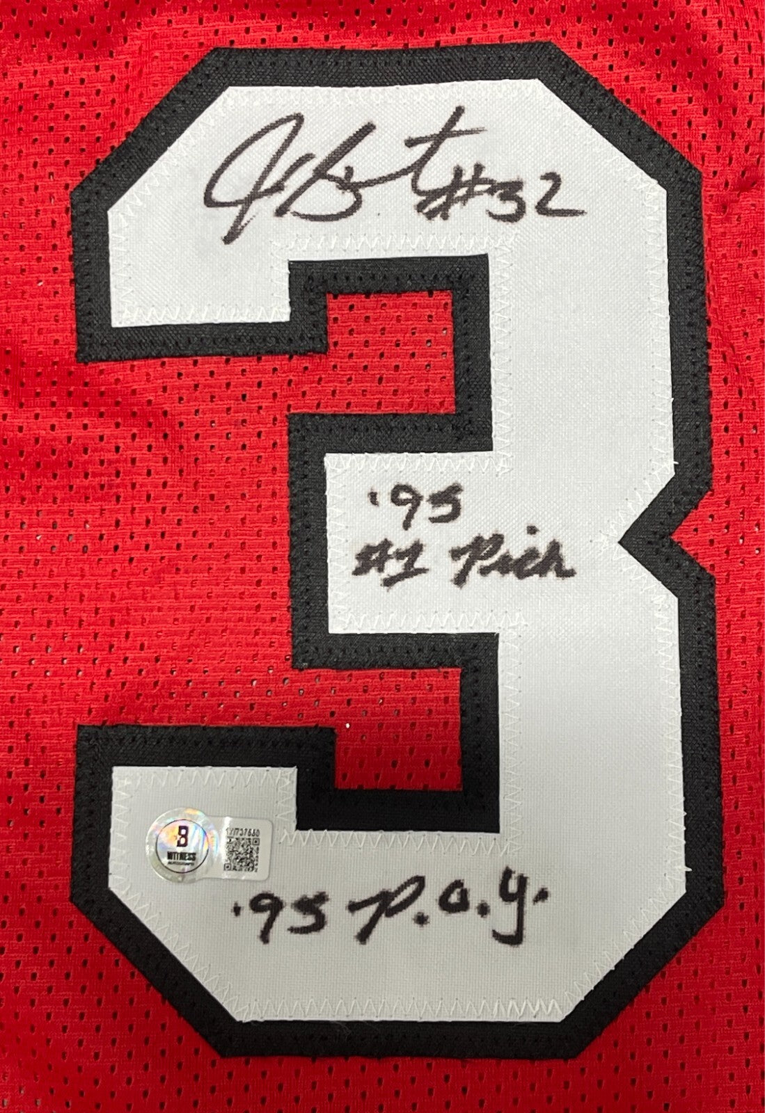 Joe Smith Signed Maryland Custom Jersey w/ 2 Ins Beckett Witness BAS COA