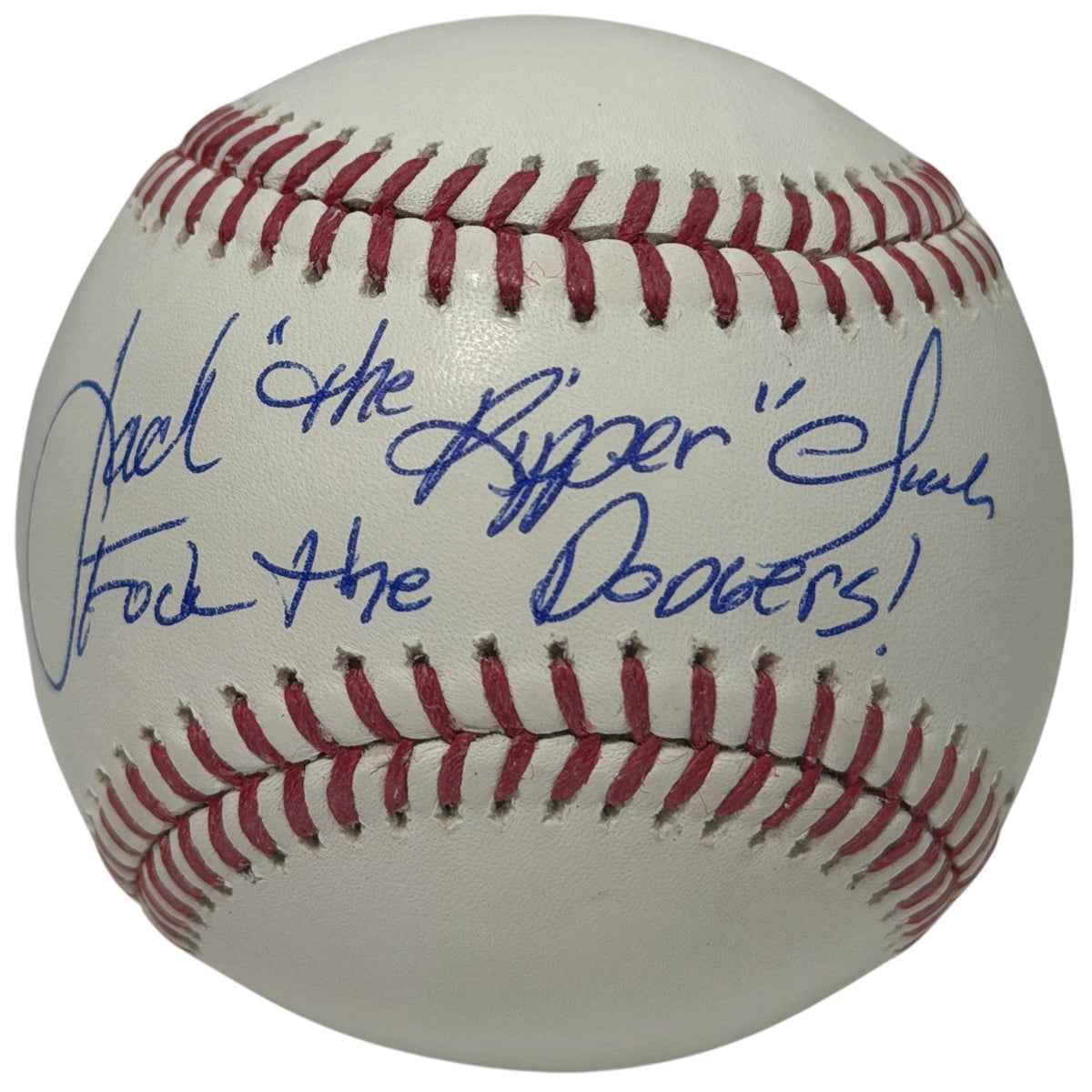 Jack Clark Signed Autographed ROMLB Baseball w/ F**k the Dodgers Ins JSA Wit COA