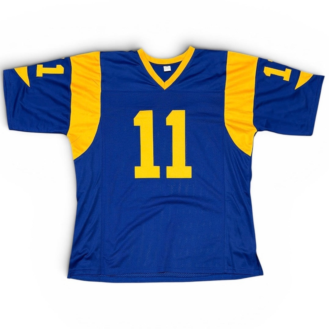 Jim Everett Signed Los Angeles Rams Custom Jersey Beckett Witness BAS COA