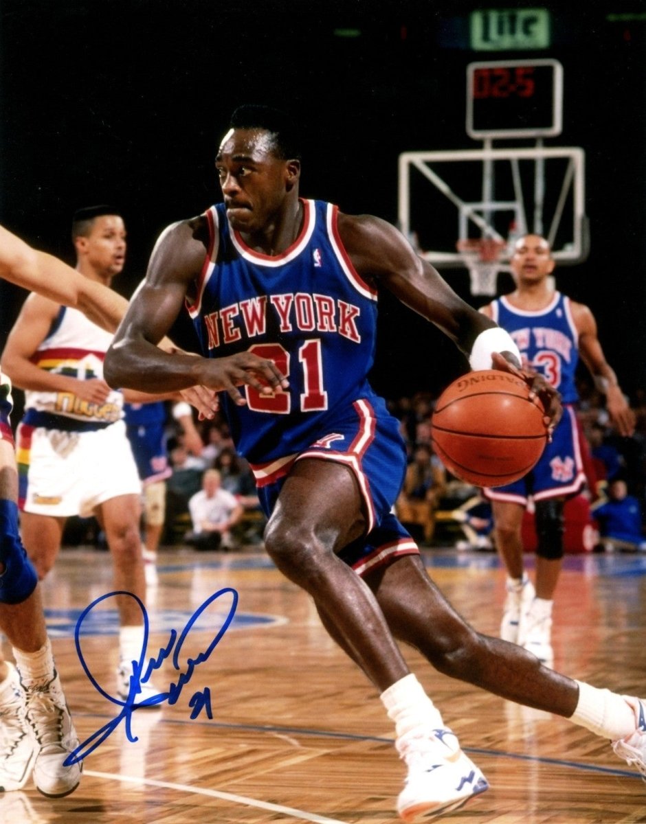 Gerald Wilkins Signed Autographed New York Knicks 8x10 Photo LSCM COA #1