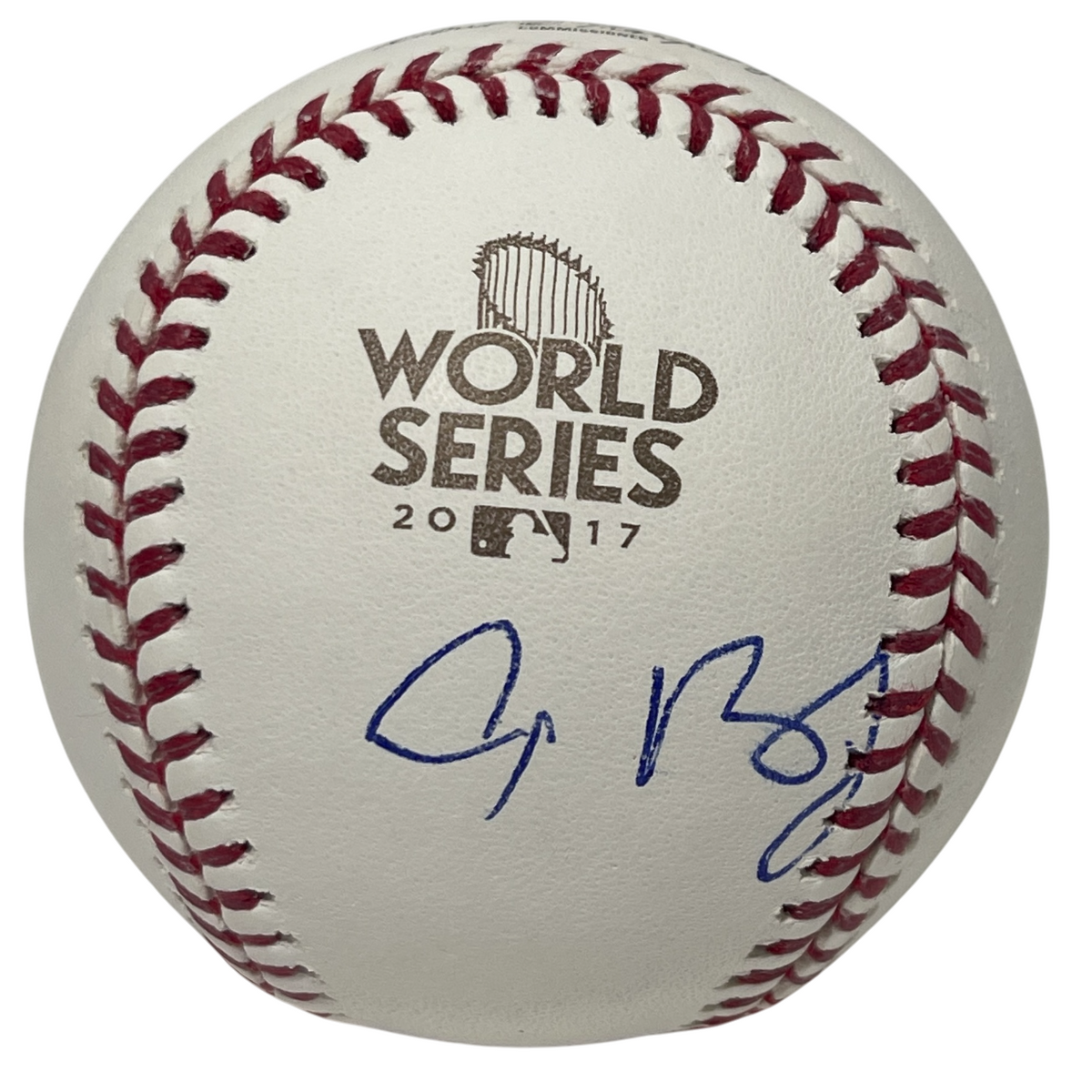 Alex Bregman Signed 2017 World Series WS Logo Baseball Houston Astros LSCM COA