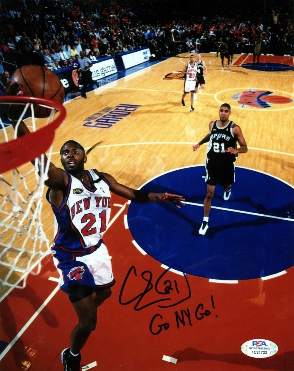 Charlie Ward Signed New York Knicks 8x10 Photo w/ Go NY Go! PSA COA #2