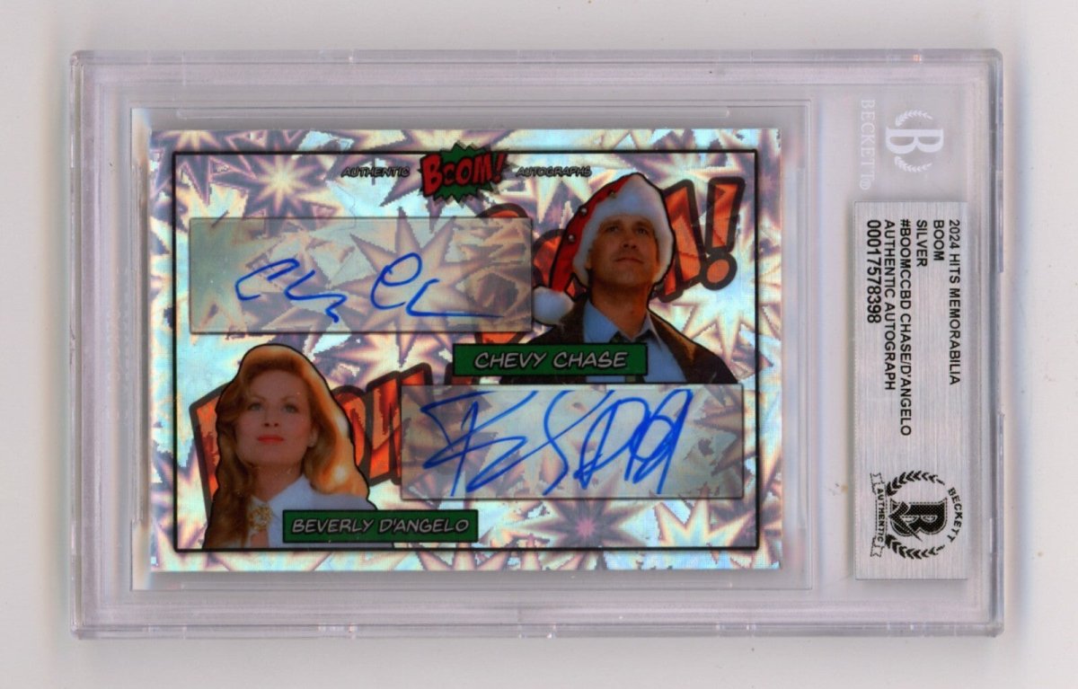 Chevy Chase &amp; Beverly D'Angelo 2024 Hits Memorabilia BOOM Signed BGS Auto #/15