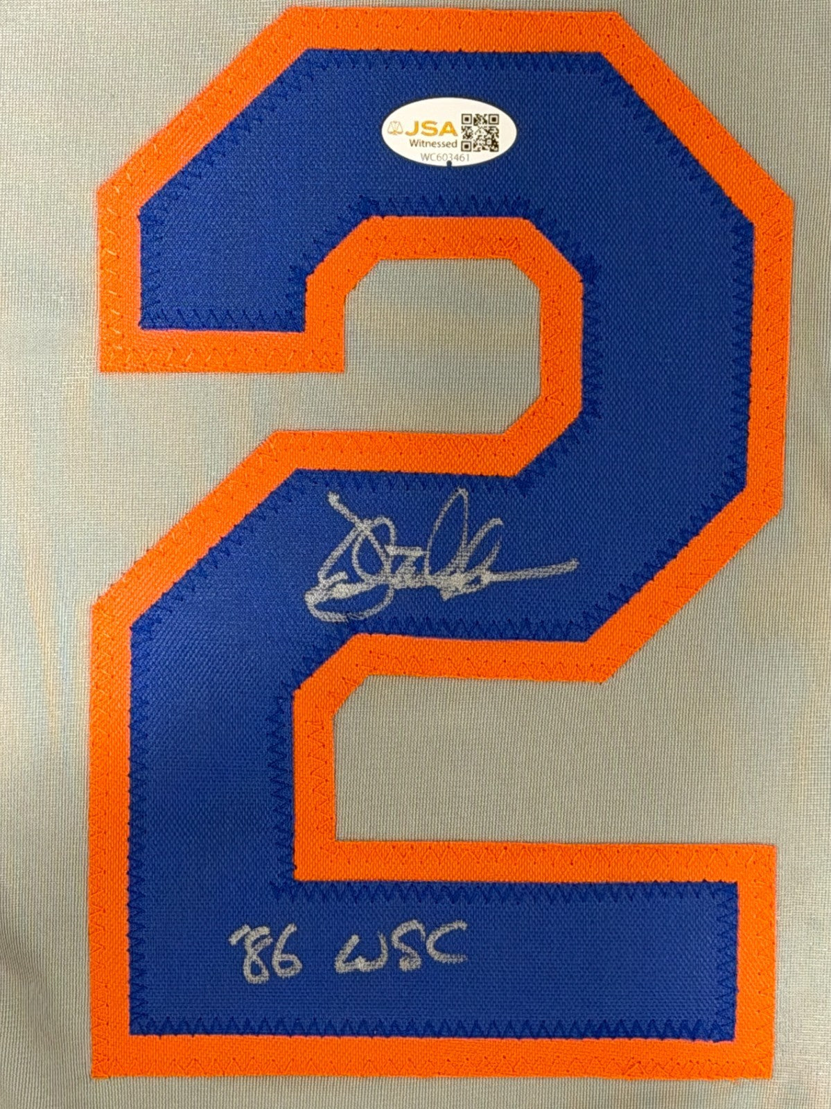 Dave Magadan Signed New York Mets Custom Jersey w/ 86 WSC JSA Witness COA