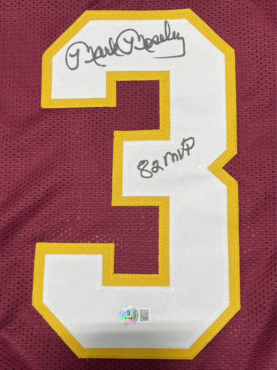 Mark Moseley Signed Washington Custom Jersey w/ 82 MVP Beckett Witness BAS COA