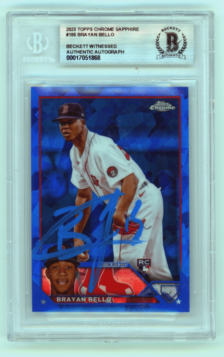 Brayan Bello 2023 Topps Chrome Sapphire #185 Signed RC Beckett BGS BAS Auto