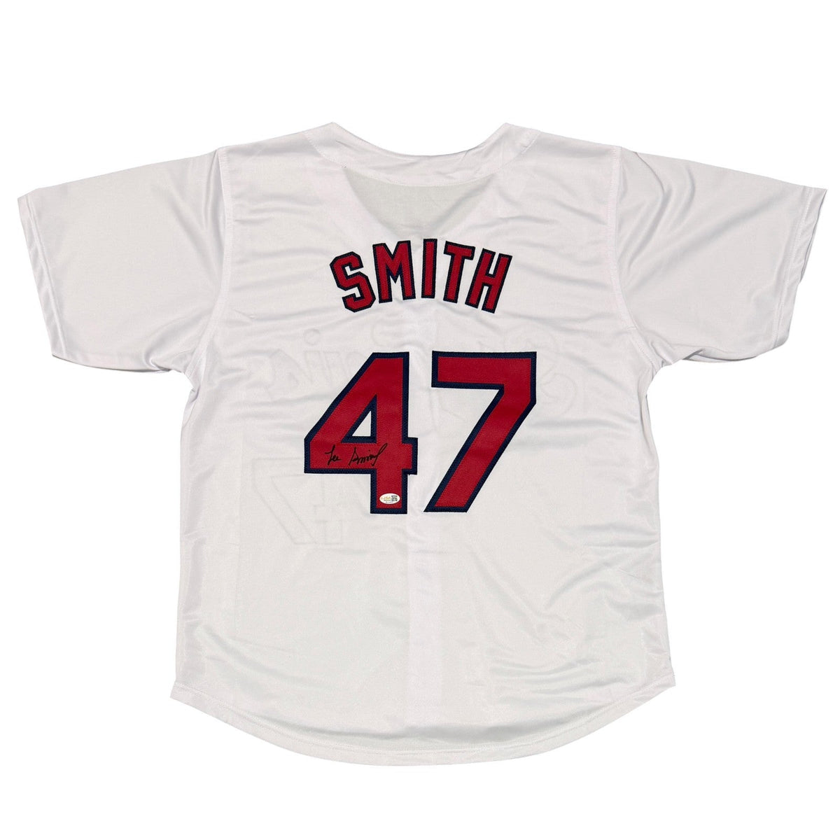 Lee Smith Signed Autographed St. Louis Cardinals Custom Jersey JSA Witness COA