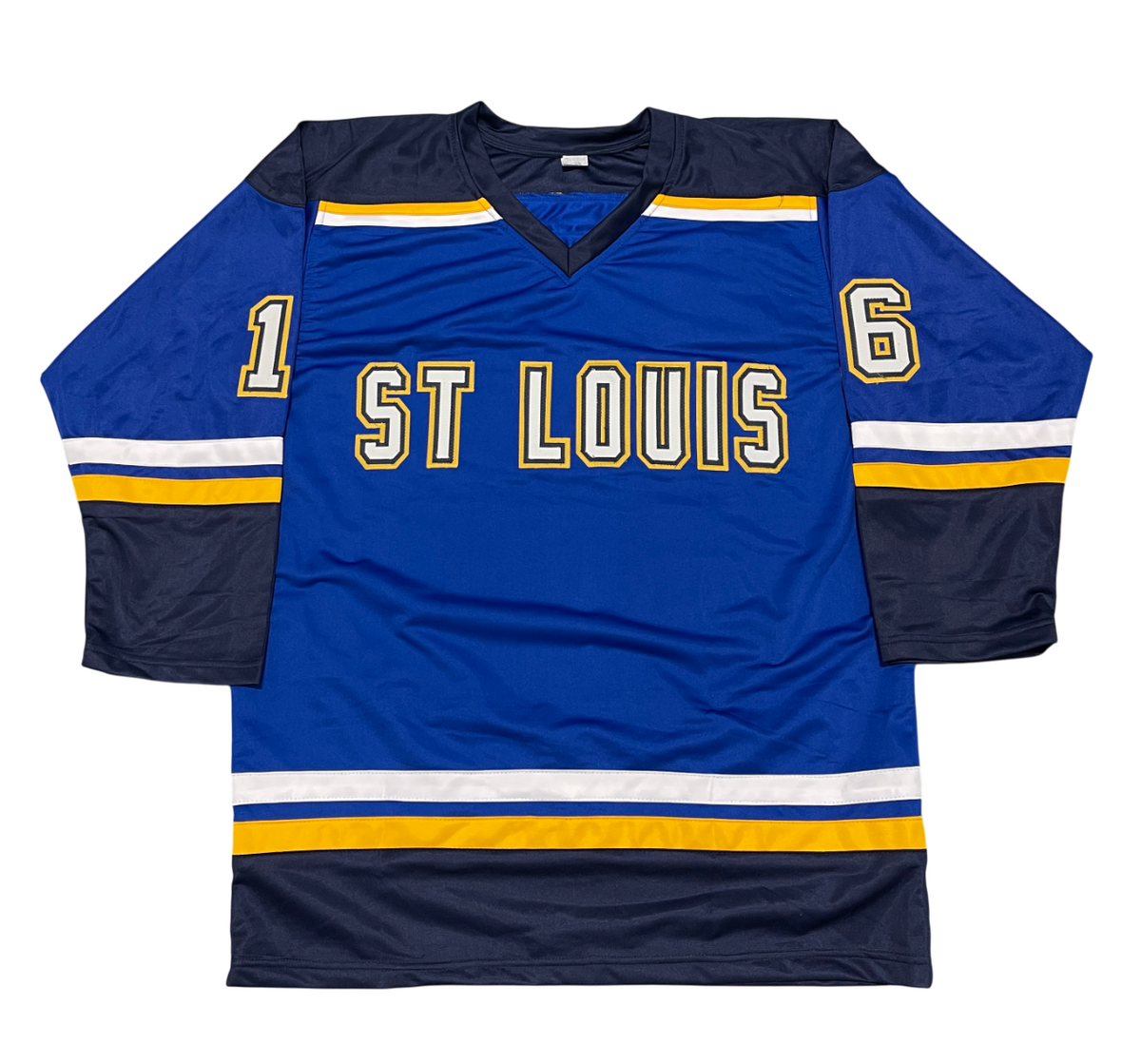 Brett Hull Signed Auto Blues Custom Jersey w/ HOF 2009 Beckett Witness BAS COA
